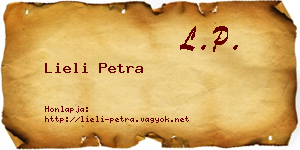 Lieli Petra névjegykártya
