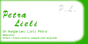 petra lieli business card